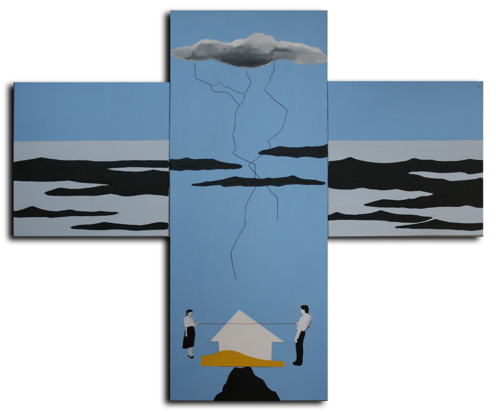 Ailenin imkansizligi, Tuval uzeri karisik teknik, 120x100 cm, 2015